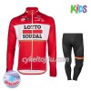 Cykeltrøje Langærmet + Cykelbukser 2017 Lotto Soudal Børn N001 Vinter Thermal Fleece